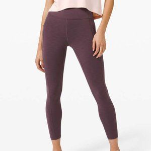 lululemon invigorate high-rise tight heathered black currant 25"